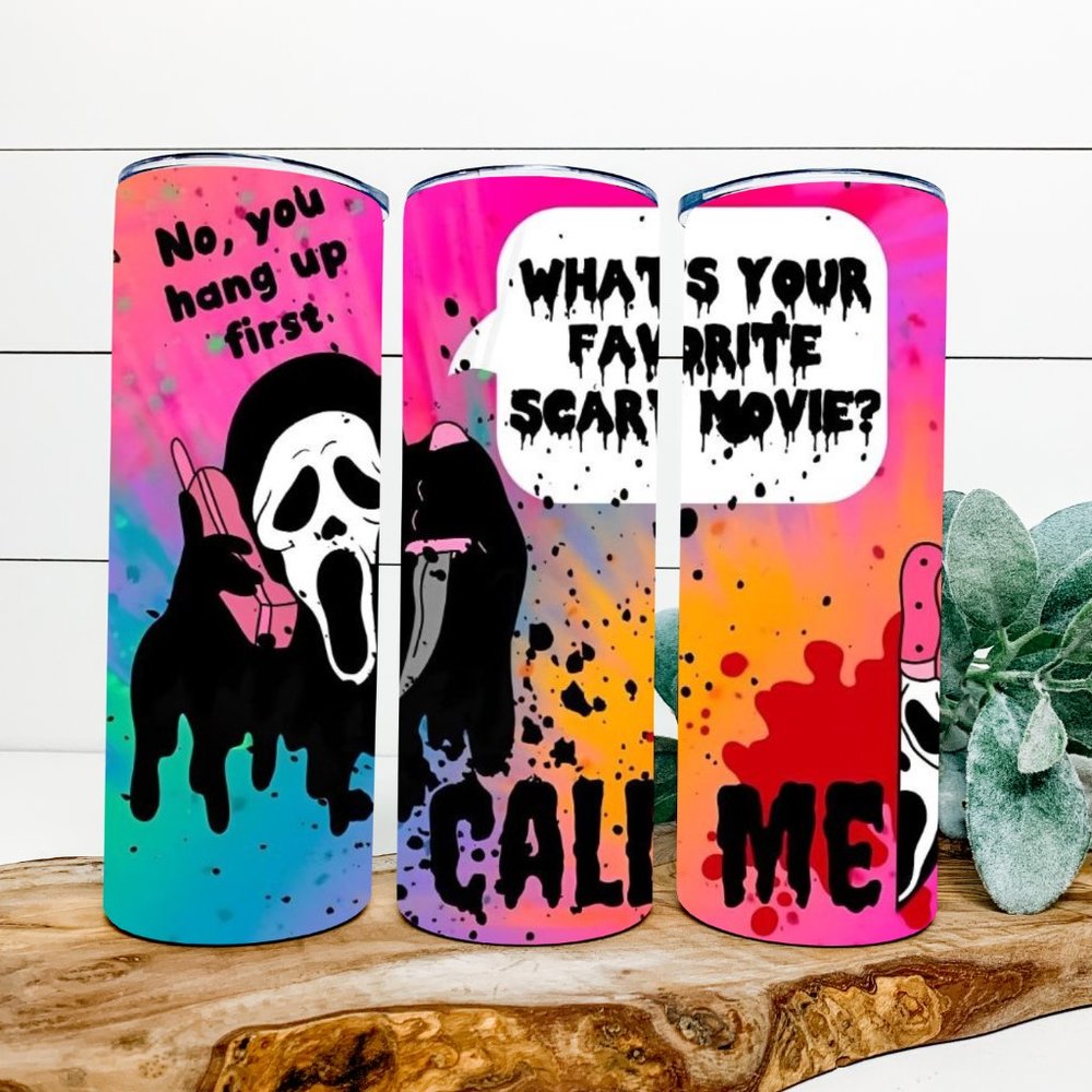What's Your Favorite Scary Movie? Ghost Face 20oz Tumbler
